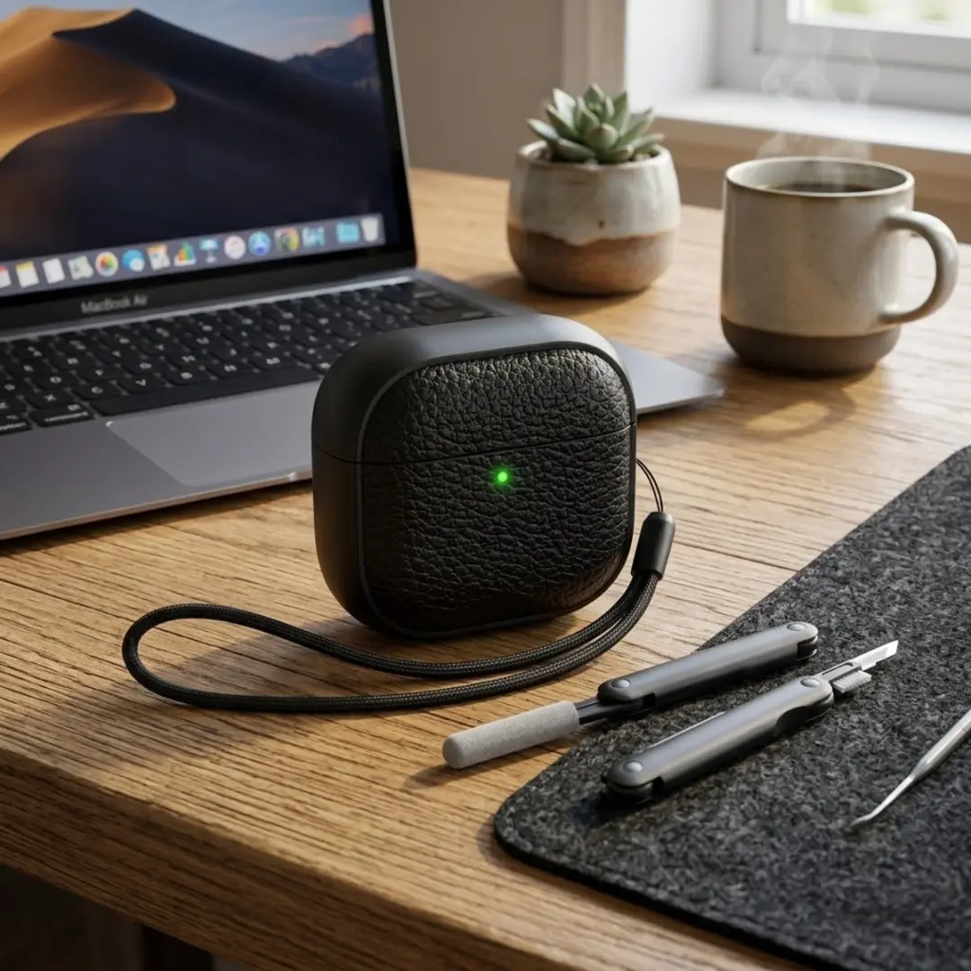 NUVEX Hoesje AirPods Pro 2 - Zwart - met reinigingsset