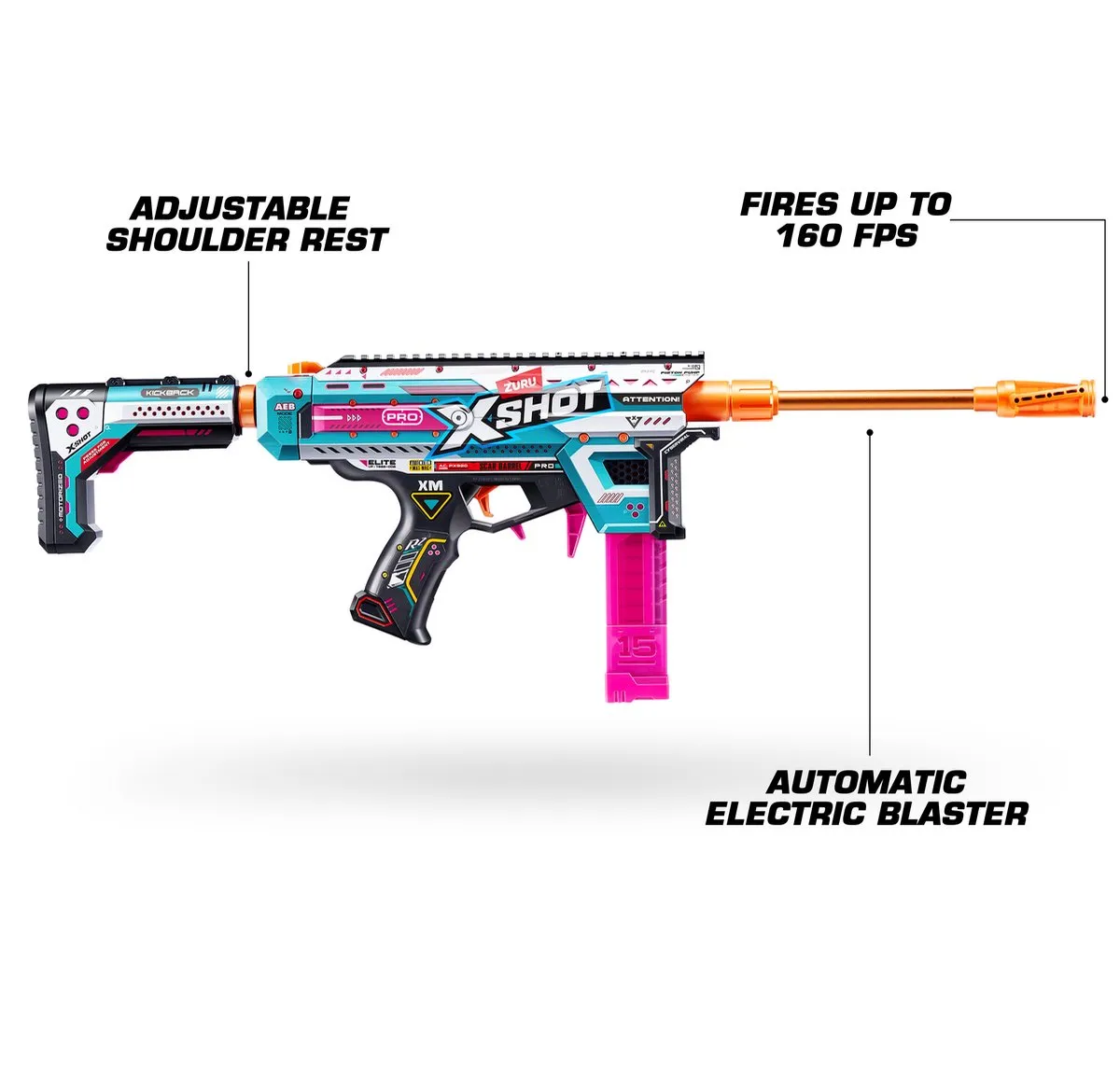 XSHOT Pro Motorized Piston Pump AEB 36821 Speelgoedblaster - Meerkleurig - afbeelding 3 van 6