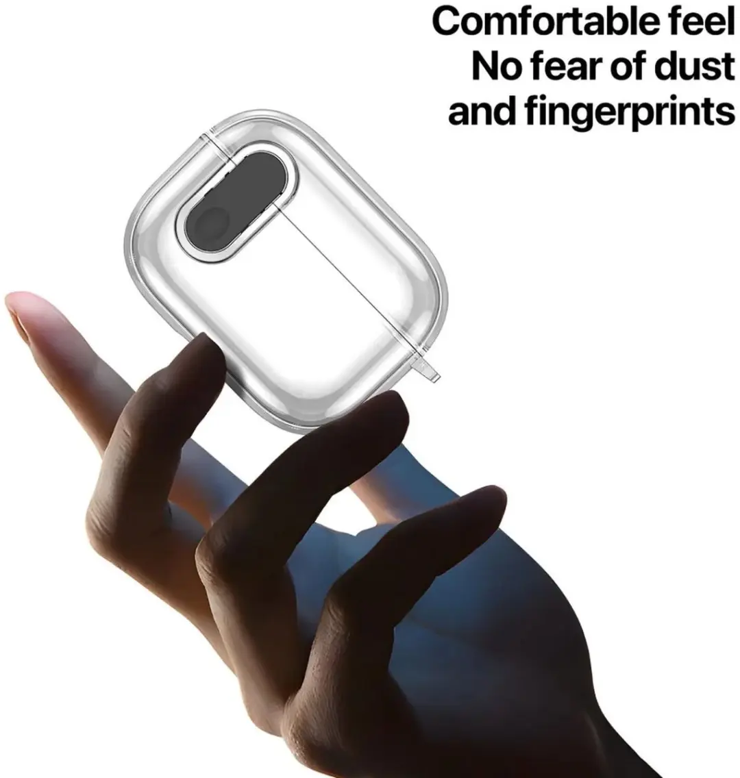 Dux Ducis PECL Hoesje AirPods 4 - Transparant - Aluminium Haak