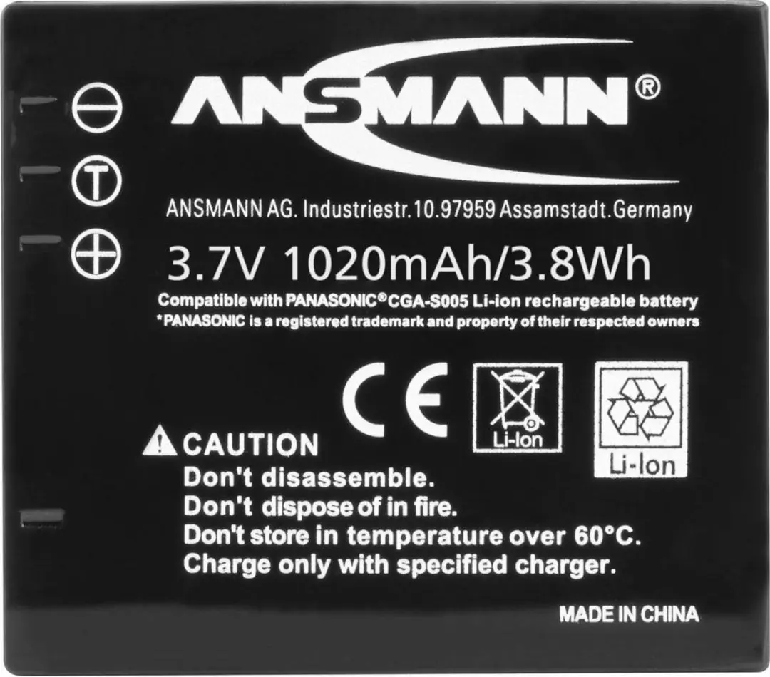 Ansmann A-PAN CGA S005 Li-ion Accu 1150mAh - 5022783