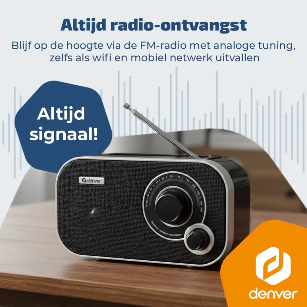 Denver Noodpakket NDCMPKT25 - Noodradio Powerbank Hoofdlamp - 10x AA