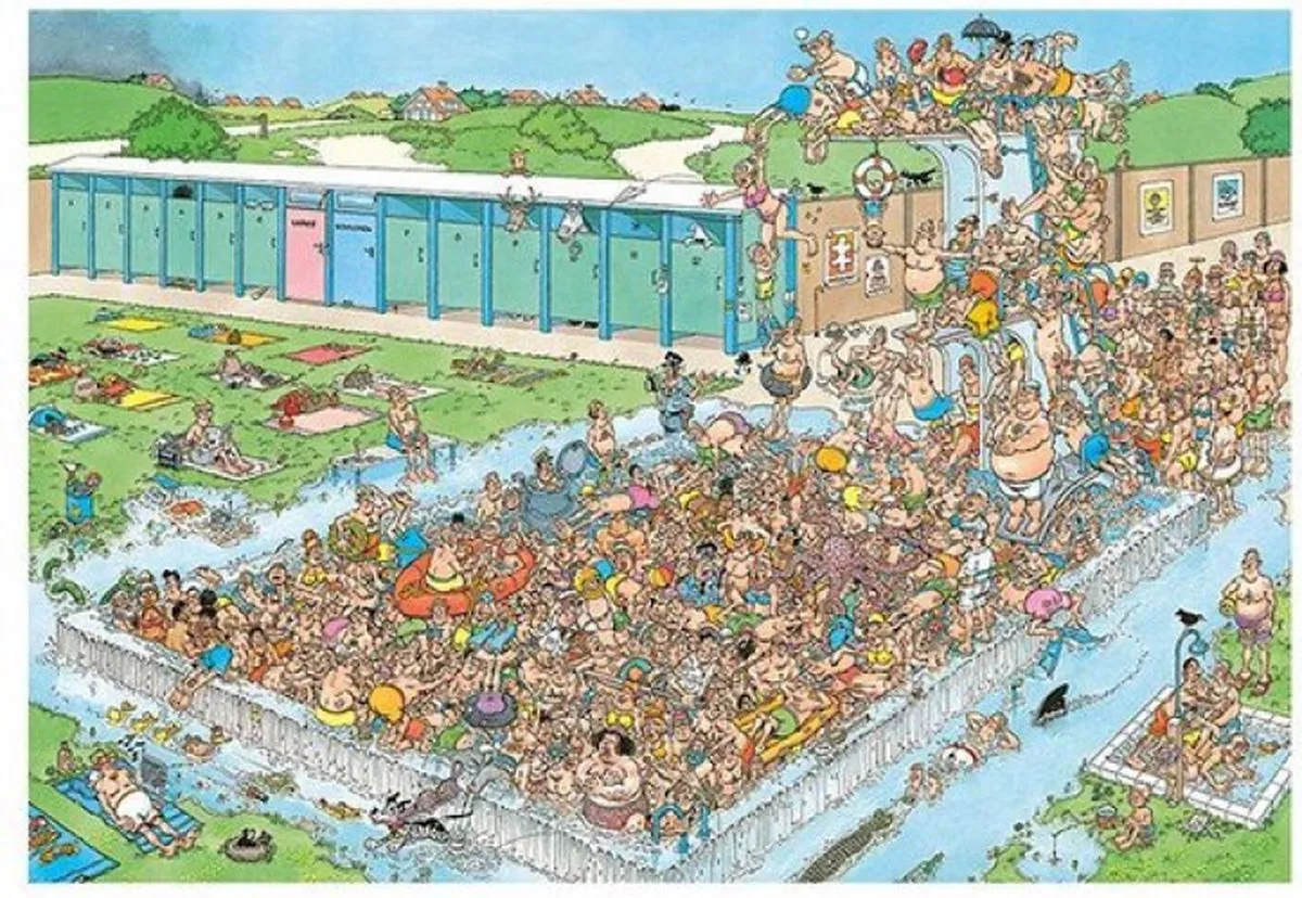 Jan van Haasteren Bomvol Bad Puzzel - 2000 Stuks - Meerkleurig