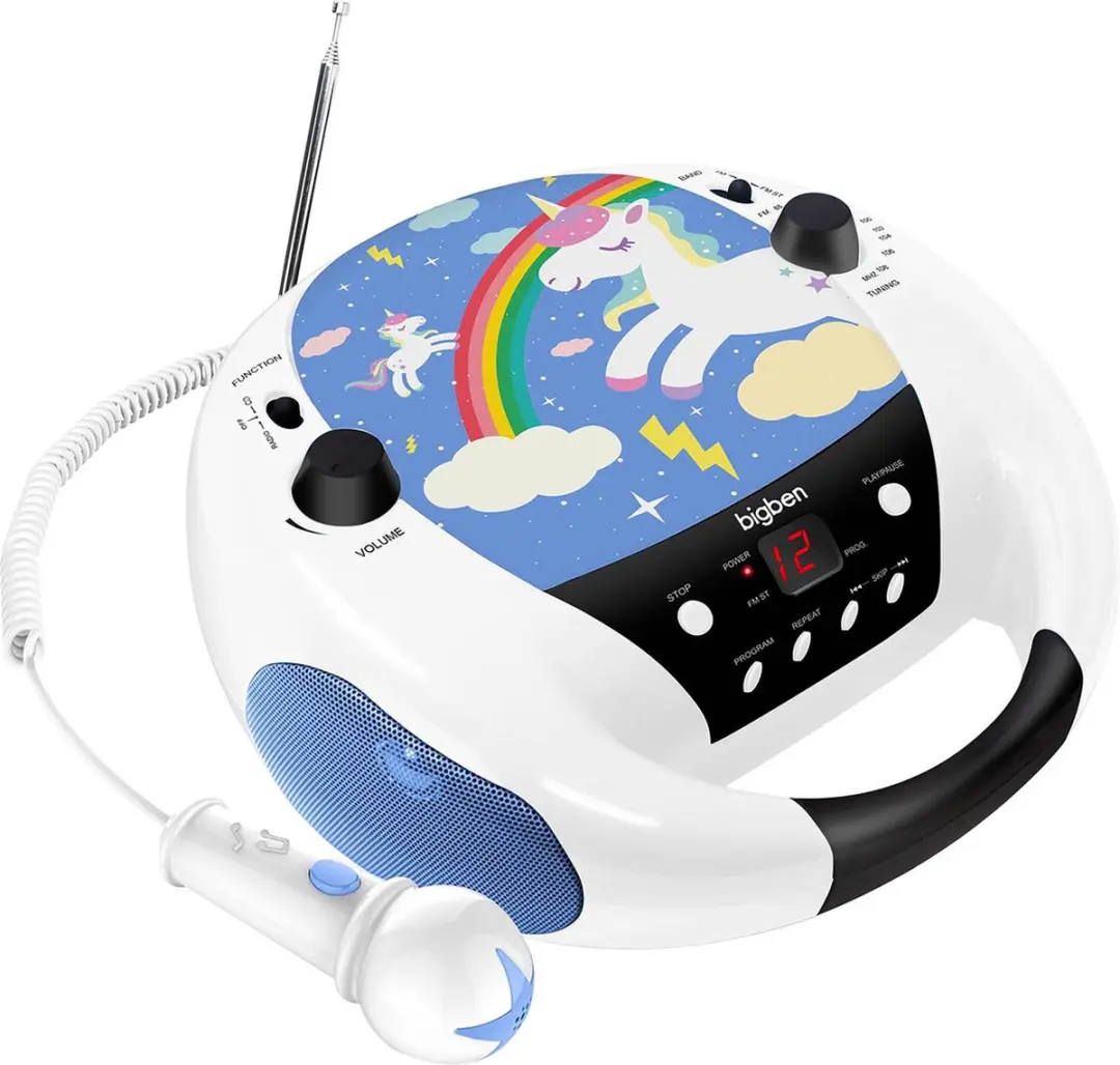 Bigben CD52 Draagbare CD-Speler - Microfoon - Eenhoorn Blauw