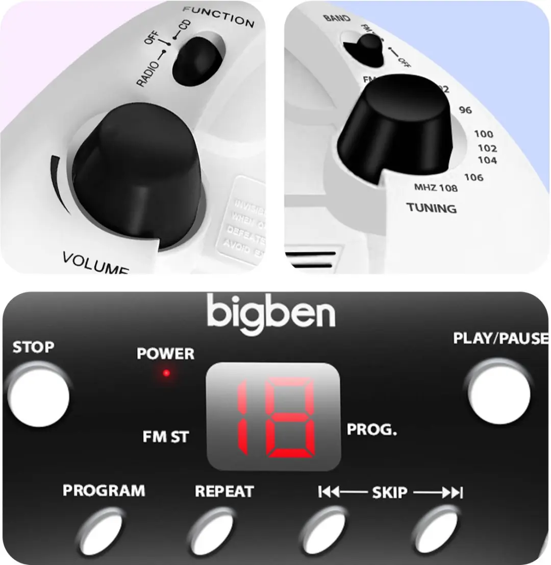 Bigben CD52 Draagbare CD-Speler - Microfoon - Eenhoorn Blauw