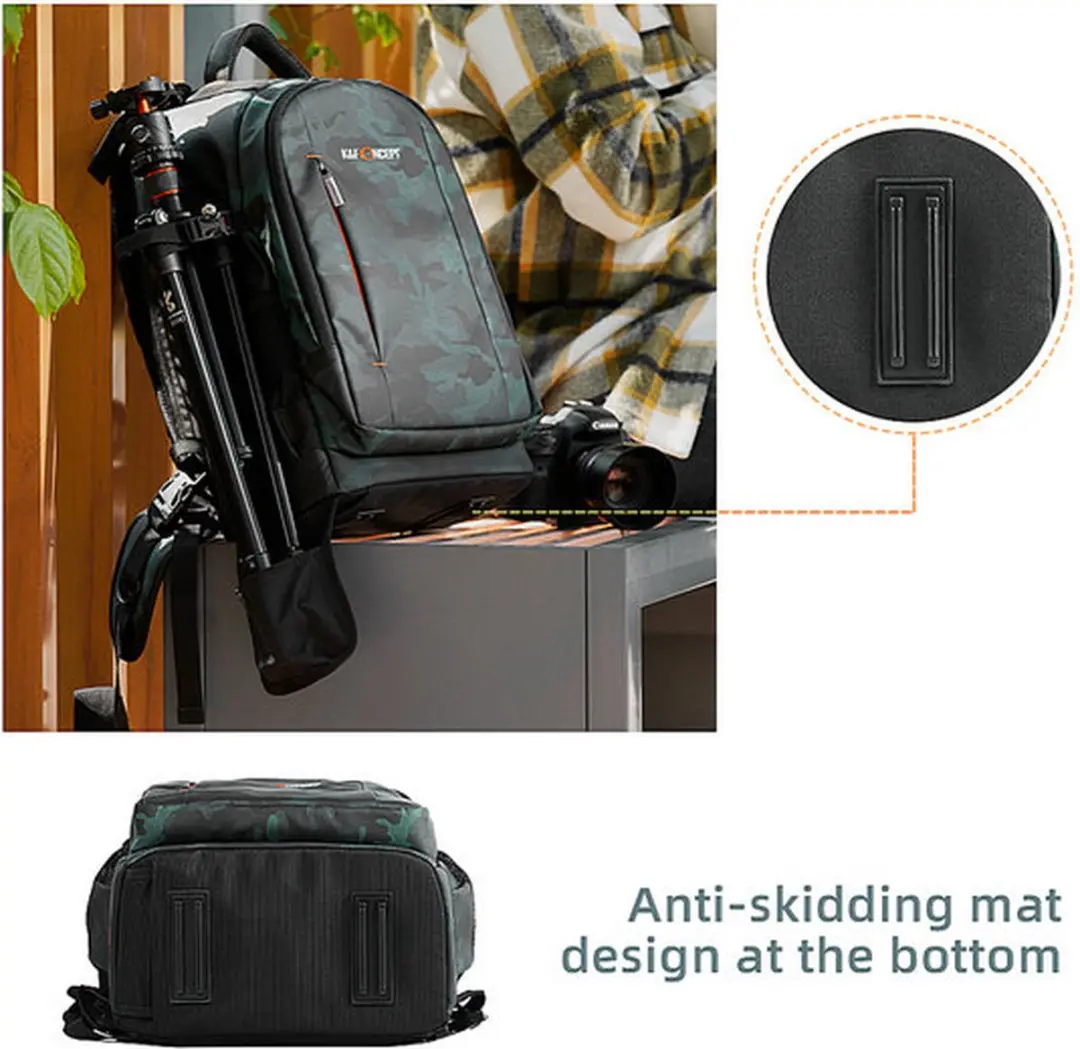 K&F Concept KF13.119 Rugtas 23L - Black/Green - afbeelding 6 van 6