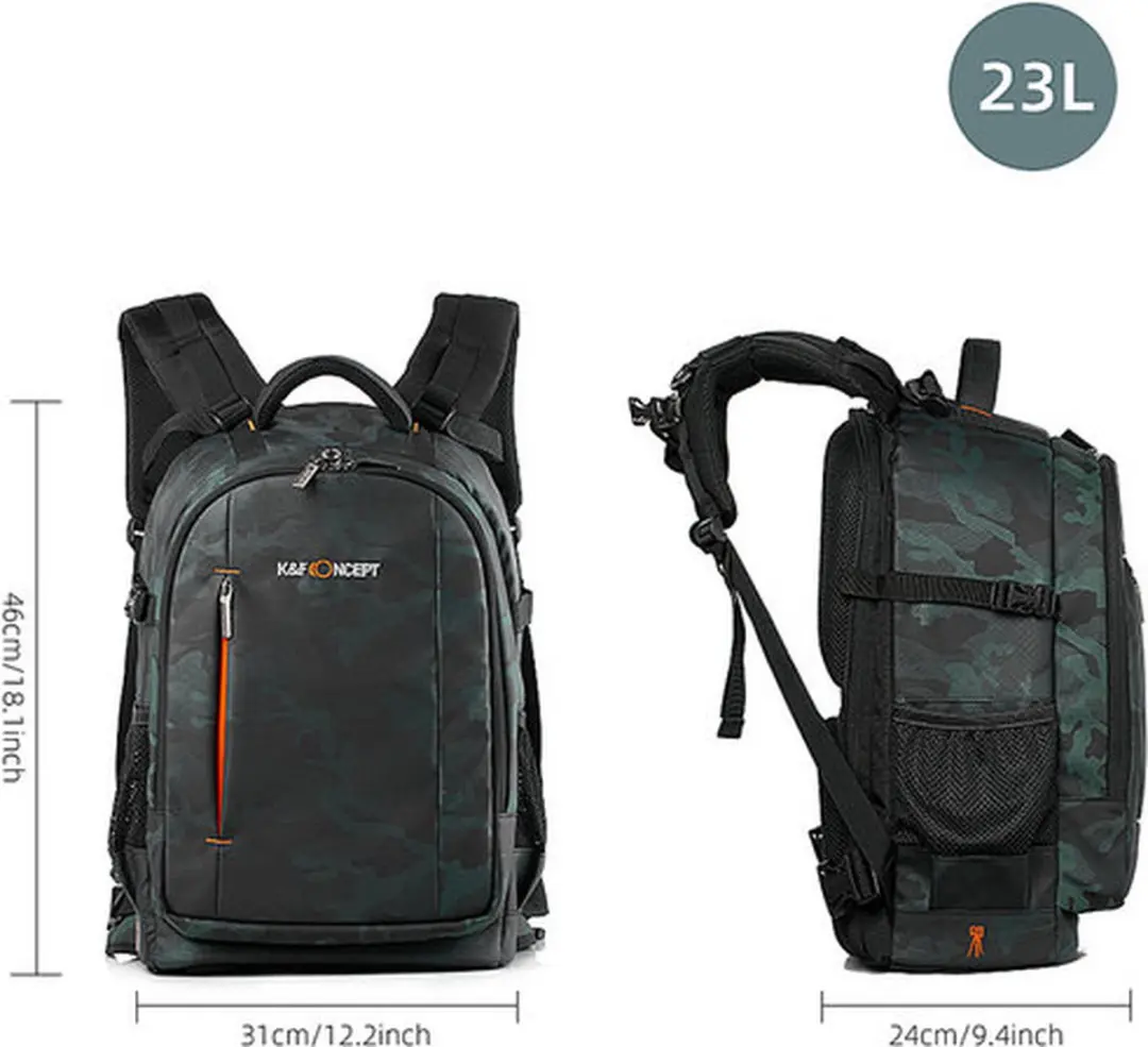 K&F Concept KF13.119 Rugtas 23L - Black/Green