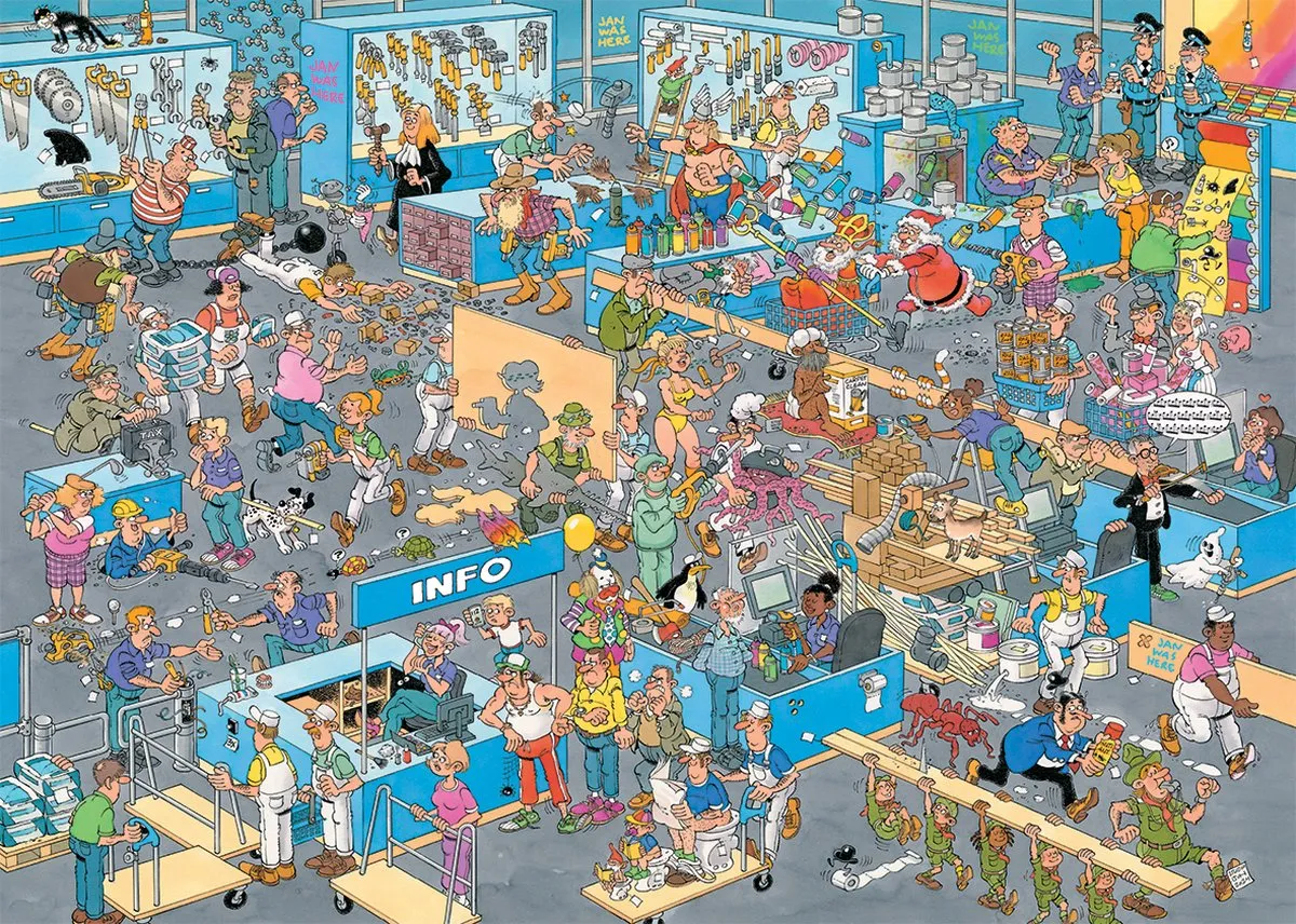 Jan van Haasteren De Verbouwing & Bouwmarkt Legpuzzel 1000 Stuks - 2x1000