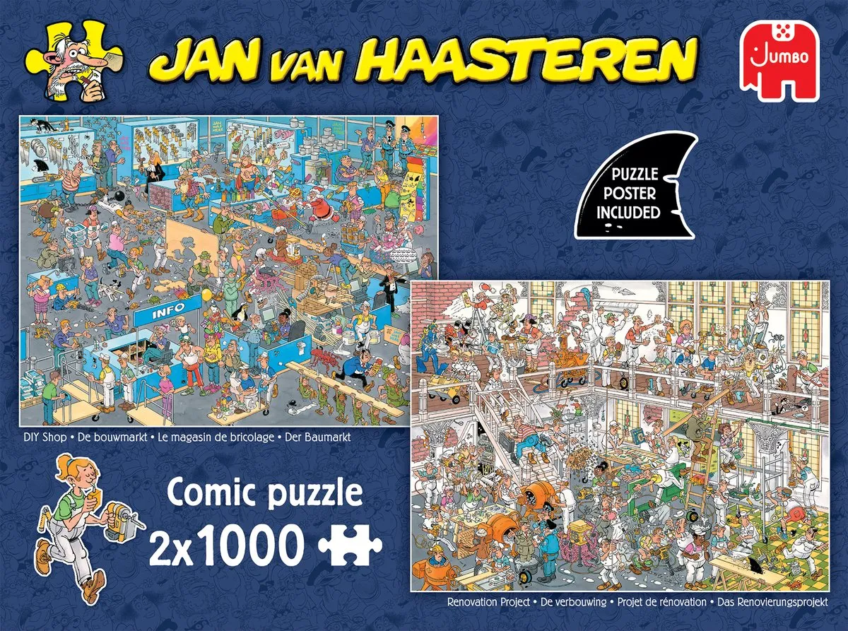 Jan van Haasteren De Verbouwing & Bouwmarkt Legpuzzel 1000 Stuks - 2x1000