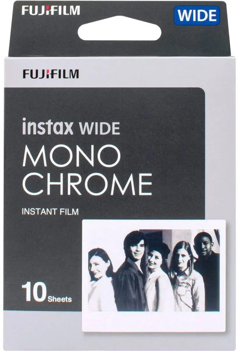Fujifilm instax Wide Film Monochroom - 10 Stuks - Zwart