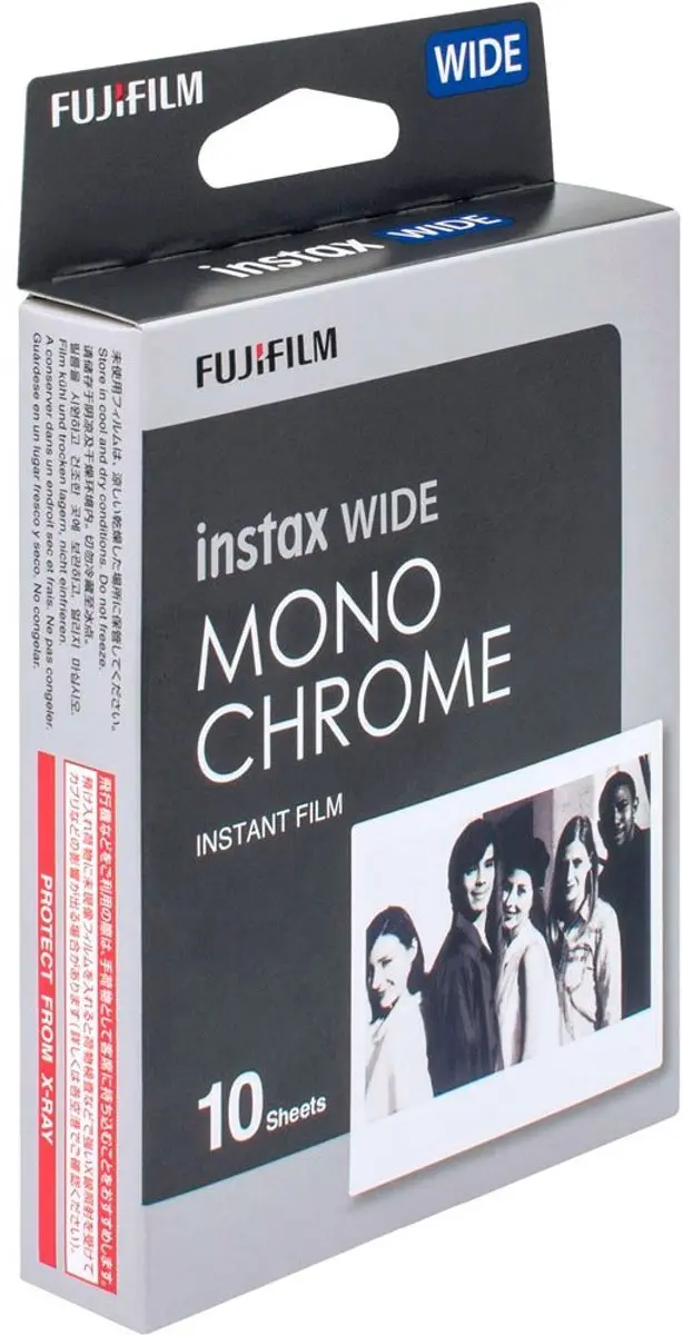 Fujifilm instax Wide Film Monochroom - 10 Stuks - Zwart