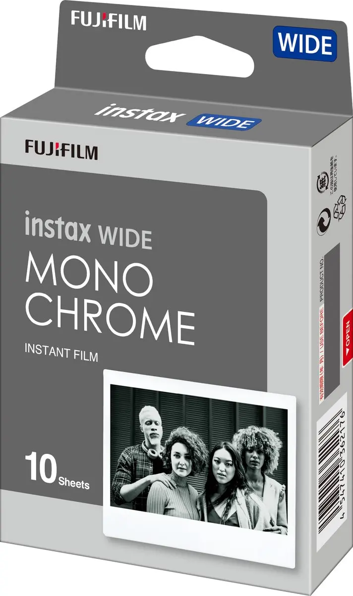 Fujifilm instax Wide Film Monochroom - 10 Stuks - Zwart