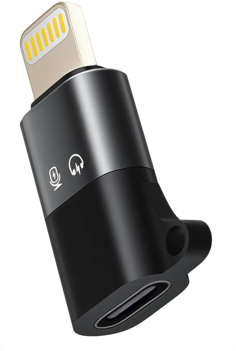 MOJOGEAR MG-P17 USB-C naar Lightning OTG Adapter - Audio/Microfoon - Zwart