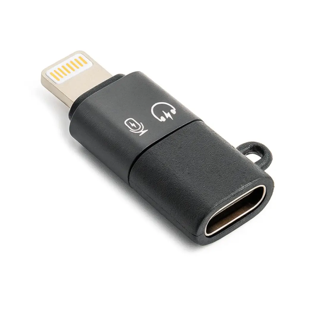 MOJOGEAR MG-P17 USB-C naar Lightning OTG Adapter - Audio/Microfoon - Zwart