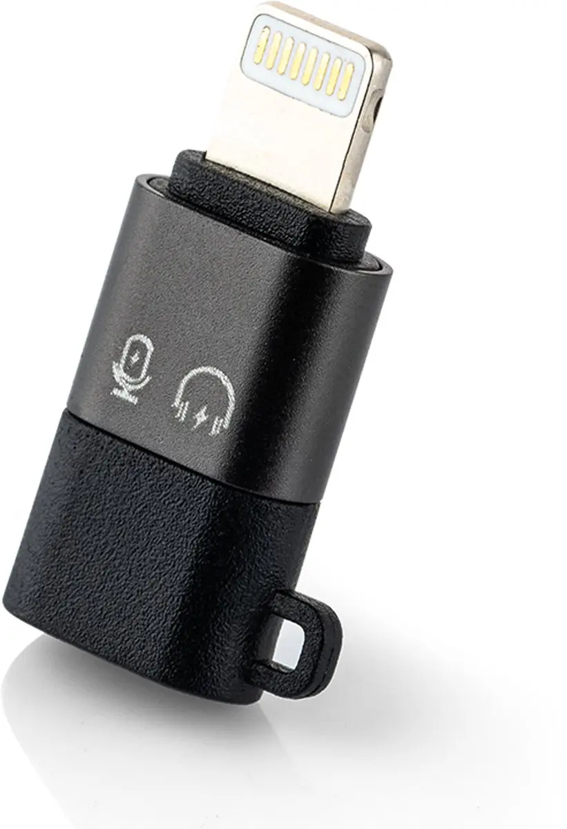 MOJOGEAR MG-P17 USB-C naar Lightning OTG Adapter - Audio/Microfoon - Zwart