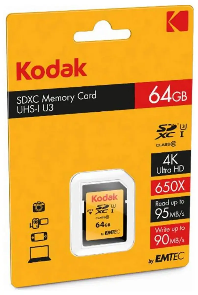 Kodak Ultra Performance 64GB SDXC Geheugenkaart - 4K UHS-I U3 V30