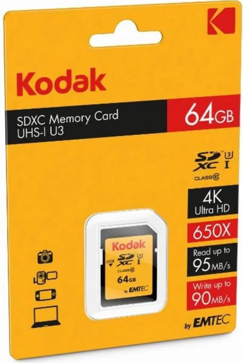 Kodak Ultra Performance 64GB SDXC Geheugenkaart - 4K UHS-I U3 V30