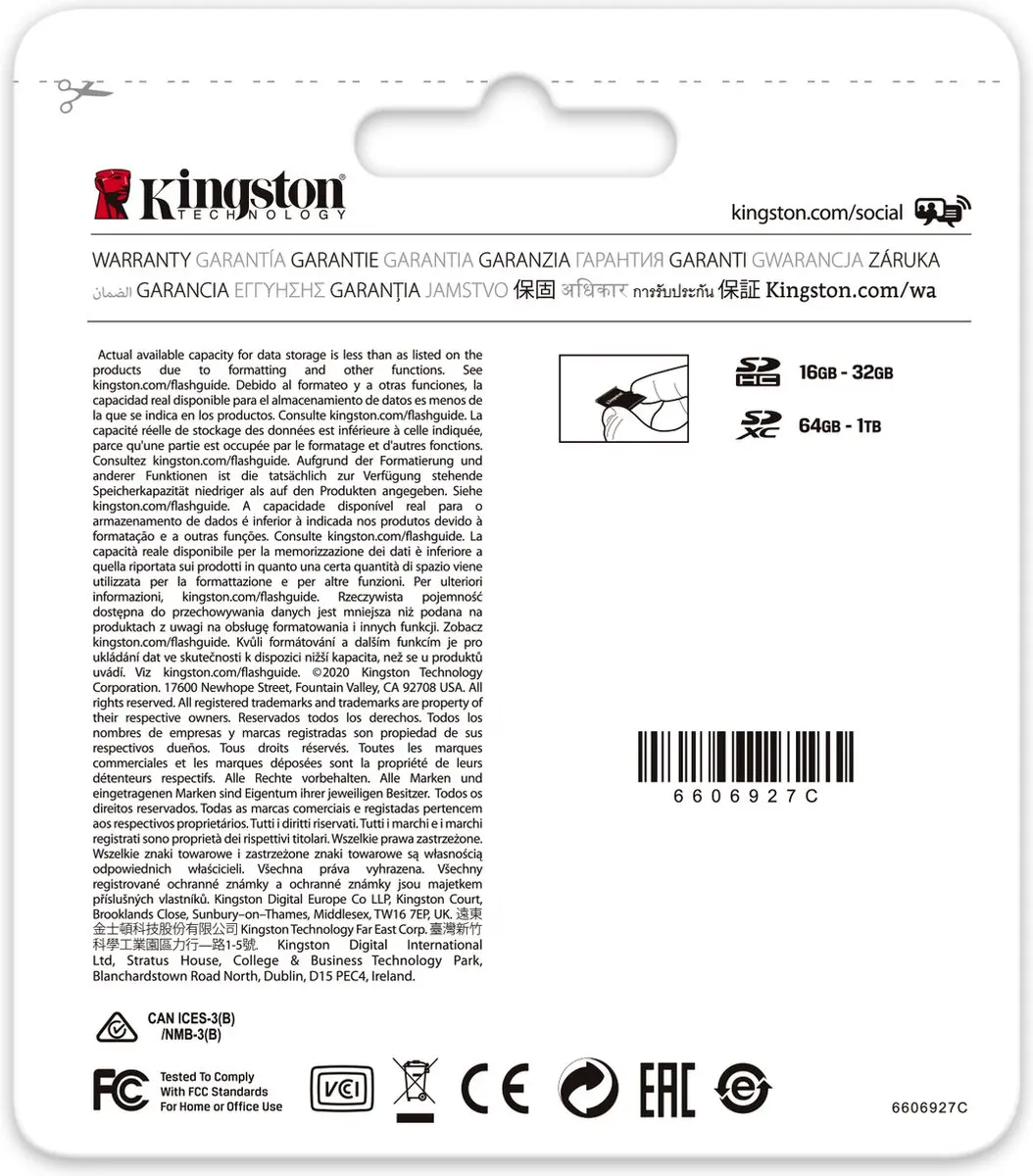 Kingston SDCG3/256GB Geheugenkaart - 256GB