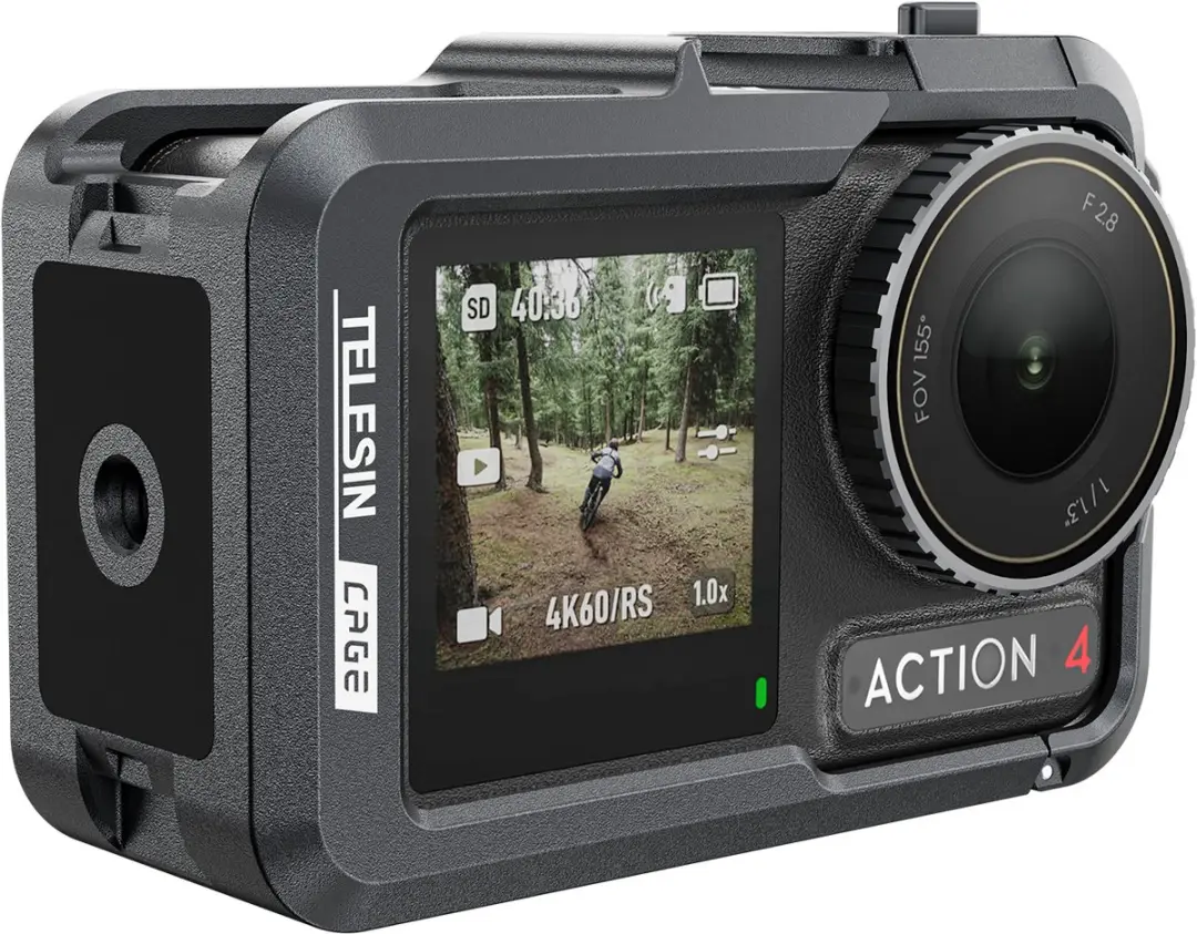 Telesin Cage DJI Osmo Action 3/4 - Metaal Grijs - afbeelding 6 van 6