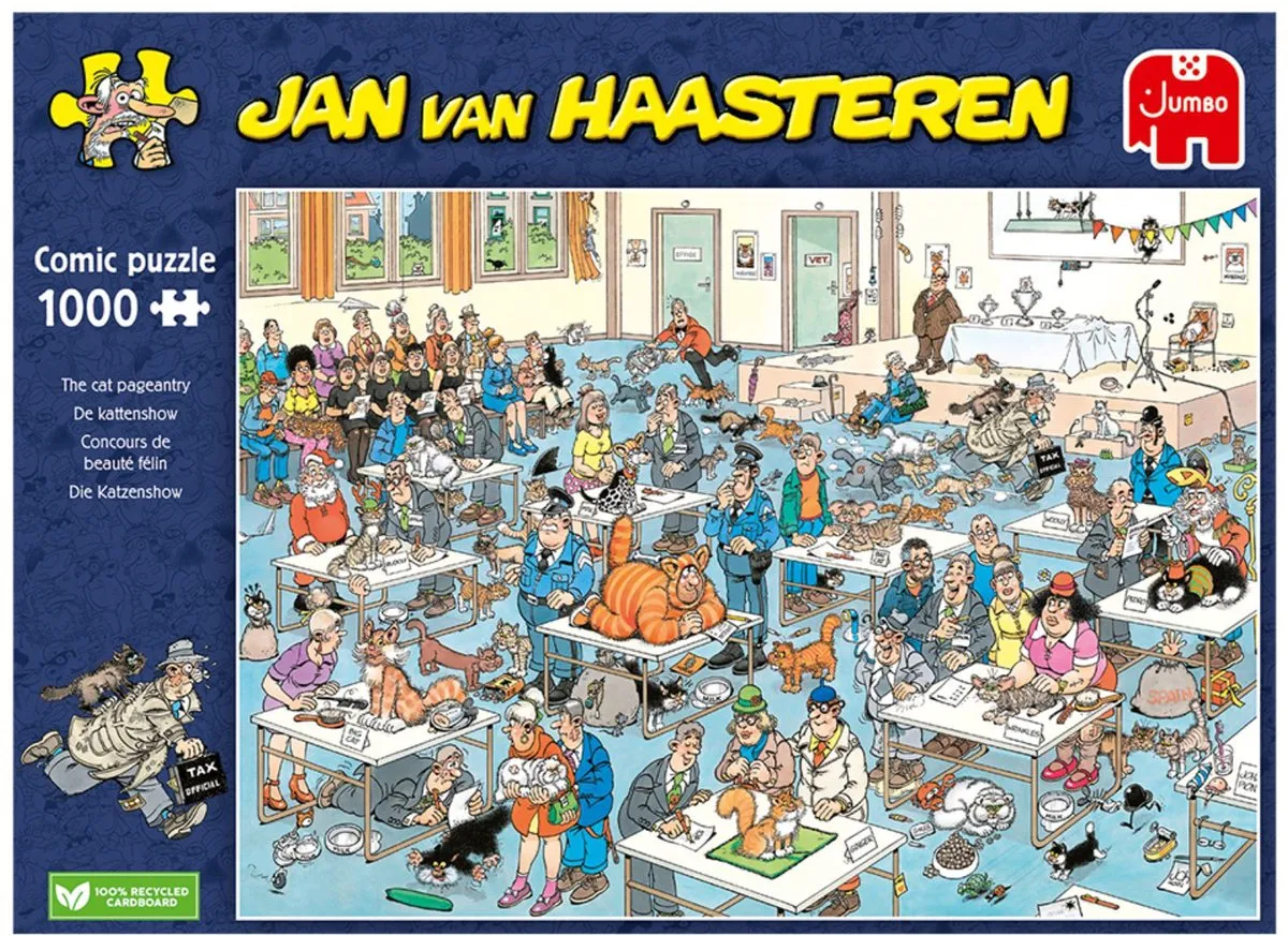 Jan van Haasteren Kattenshow Puzzel 1000 Stuks - Meerkleurig