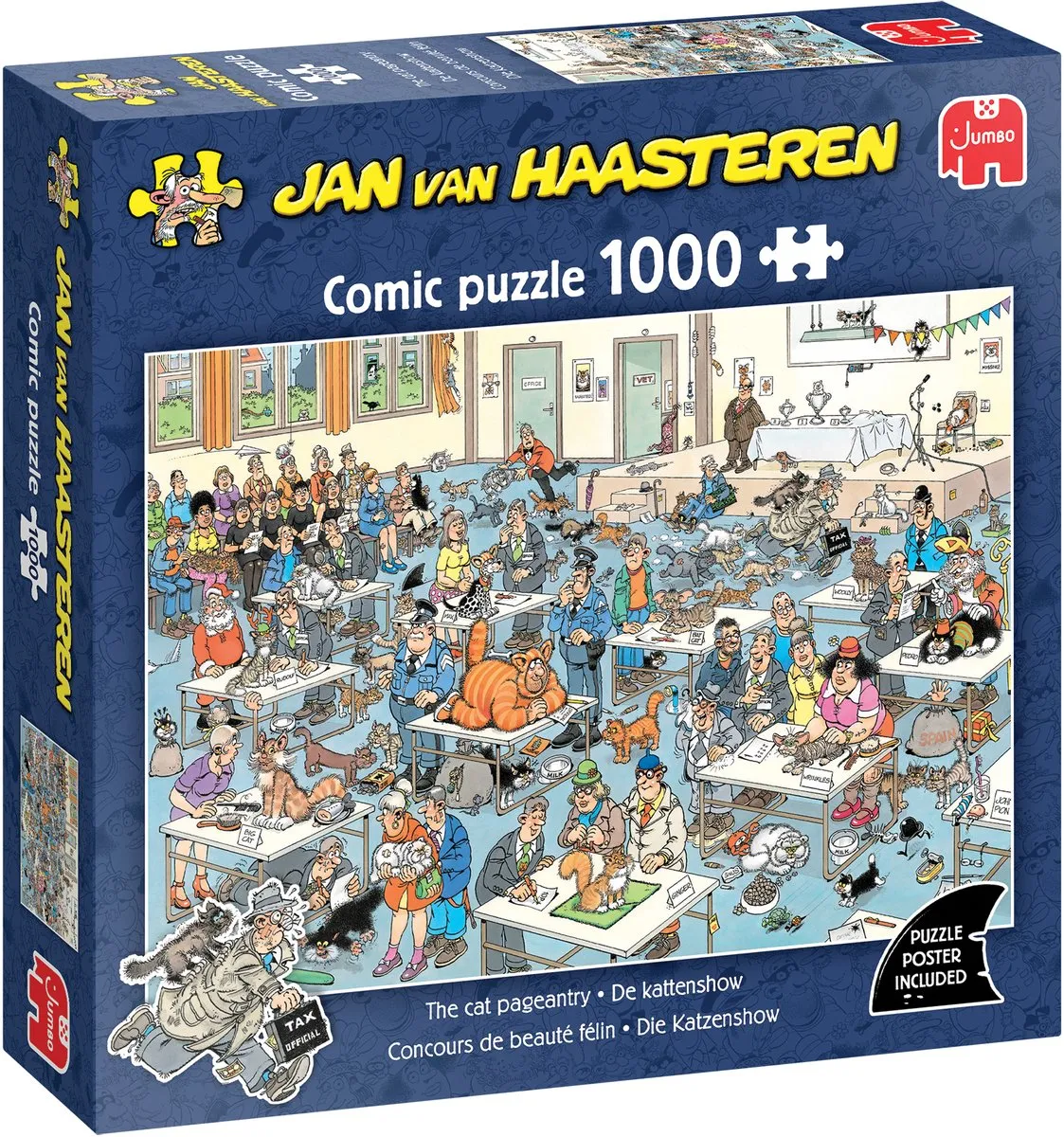 Jan van Haasteren Kattenshow Puzzel 1000 Stuks - Meerkleurig