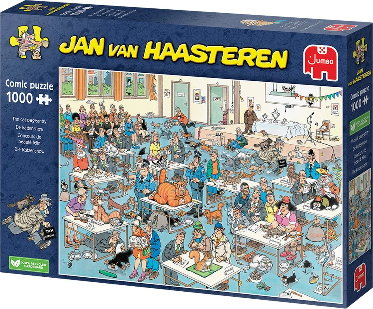 Jan van Haasteren Kattenshow Puzzel 1000 Stuks - Meerkleurig