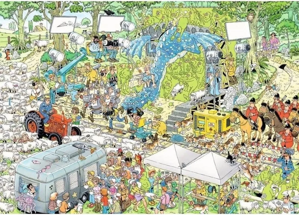 Jan van Haasteren De Filmset Puzzel 2000 Stuks - Meerkleurig