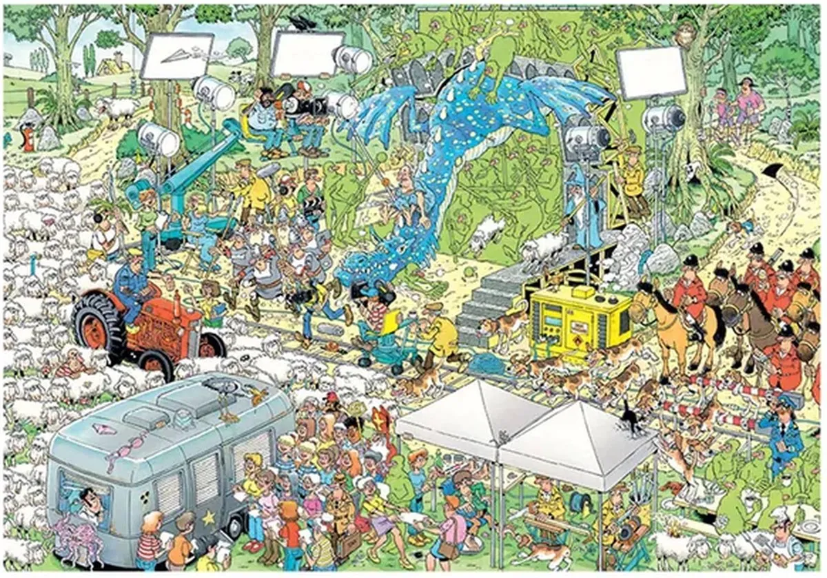 Jan van Haasteren De Filmset Puzzel 2000 Stuks - Meerkleurig