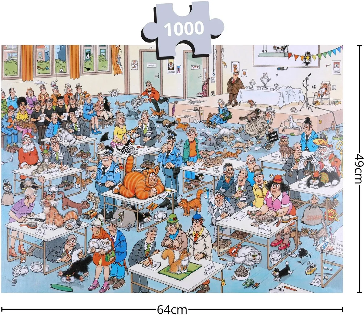 Jan van Haasteren De Kattenshow Puzzel 1000 Stuks - Meerkleurig