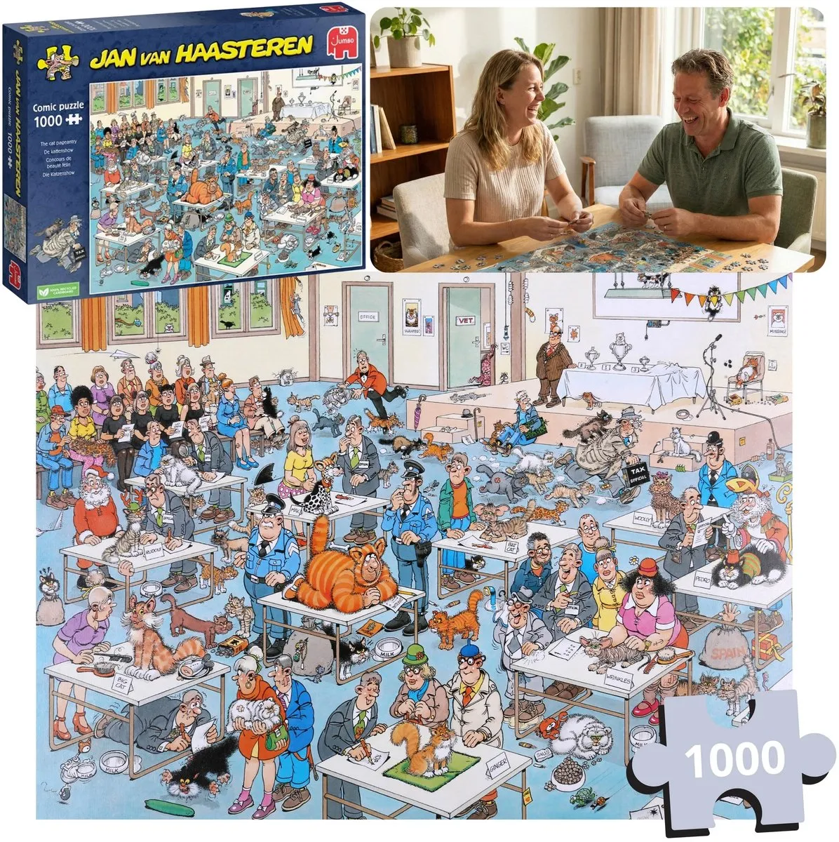 Jan van Haasteren De Kattenshow Puzzel 1000 Stuks - Meerkleurig