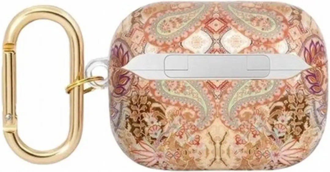 GUESS TPU Flower Print Hoesje - Apple AirPods Pro - Goud