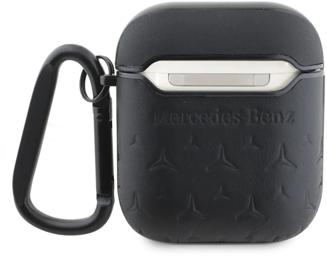 Mercedes-Benz AirPods 2 Hoesje - Echt Leder - Black