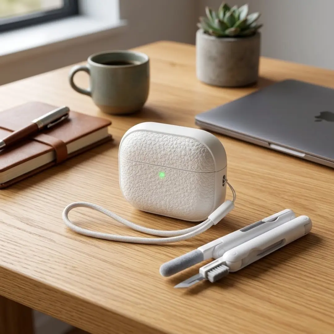 NUVEX Hoesje AirPods Pro 2 Wit - met reinigingsset