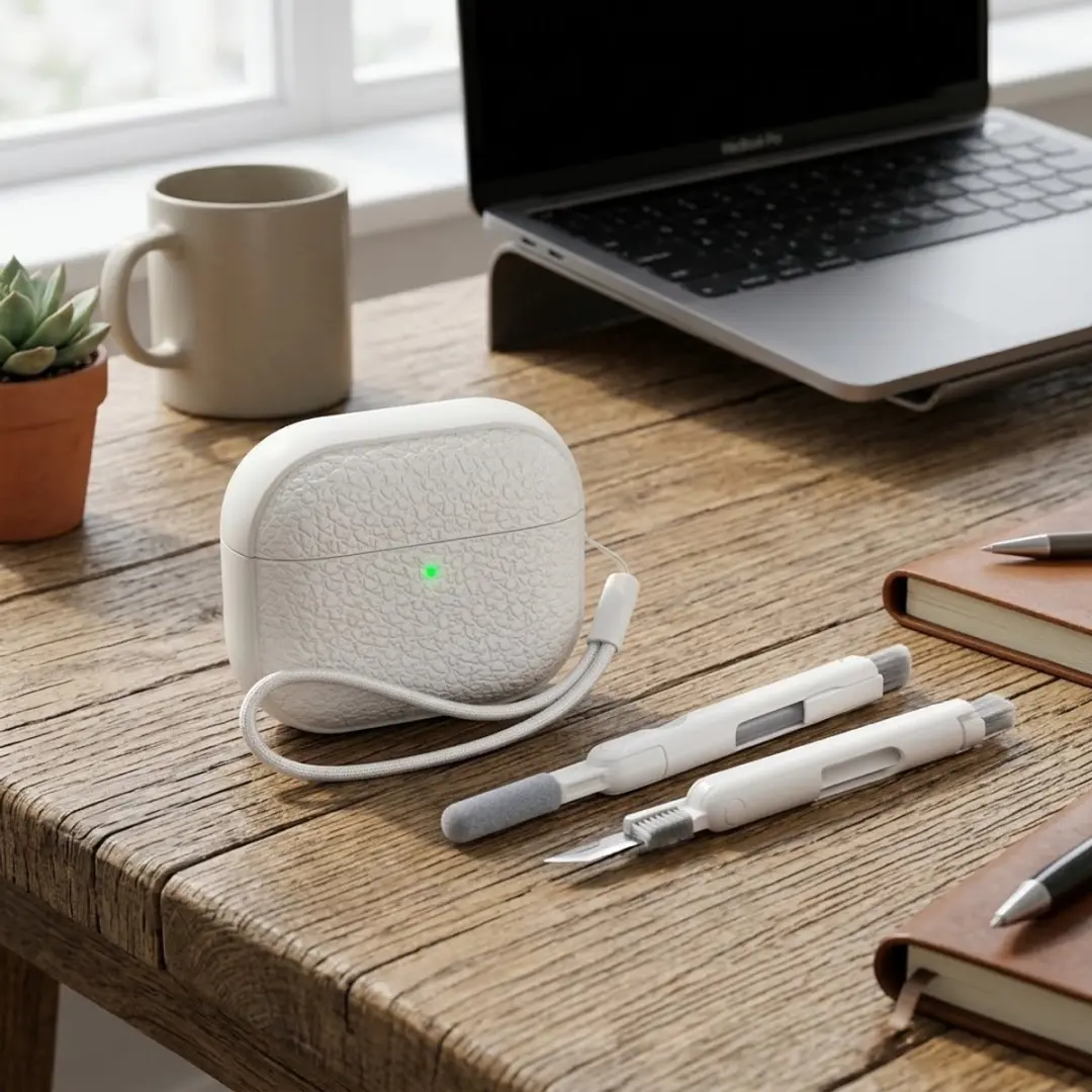 NUVEX Hoesje AirPods Pro 2 Wit - met reinigingsset
