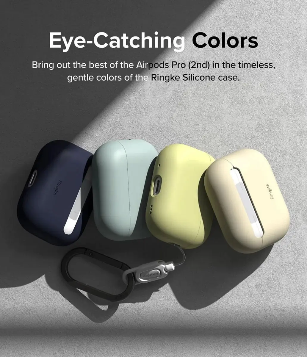 Ringke Siliconen Hoesje AirPods Pro 1/2 - Lichtblauw