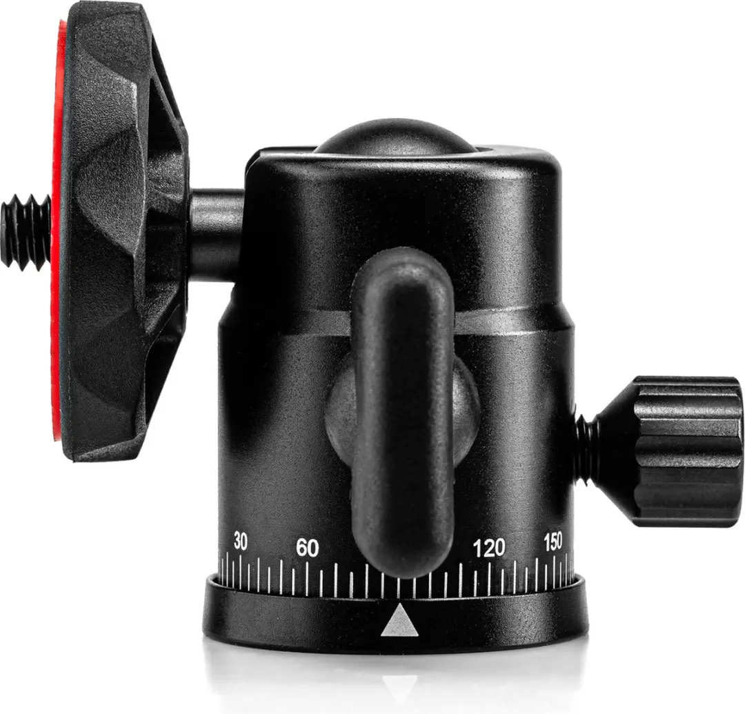 MOJOGEAR P05 Draaibare Statiefkop - 360° Balhoofd - 3kg - Zwart/Rood