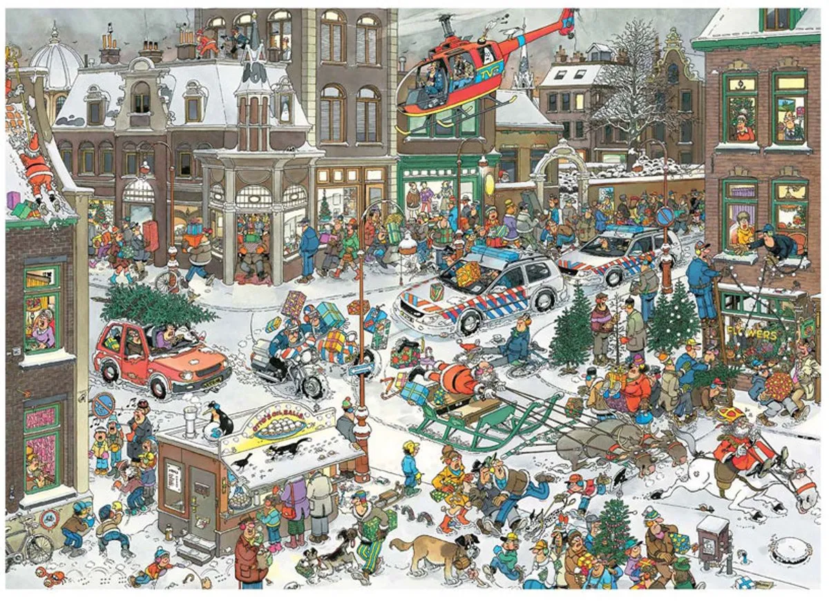 Jan van Haasteren Kerstmis Puzzel 1000 Stuks - Meerkleurig