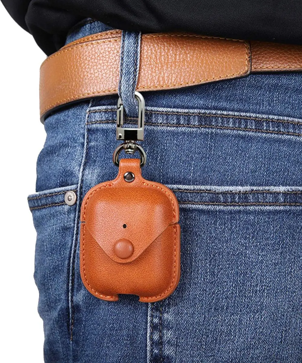 NUVEX Hoesje AirPods 3 Lichtbruin Leer - 1 Stuks - afbeelding 6 van 6