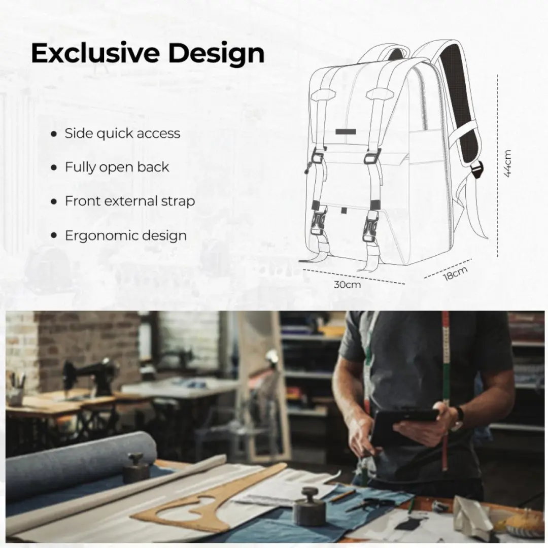 K&F Concept Beta Backpack 20L Rugtas - 4 Lenzen - Zwart/Grijs
