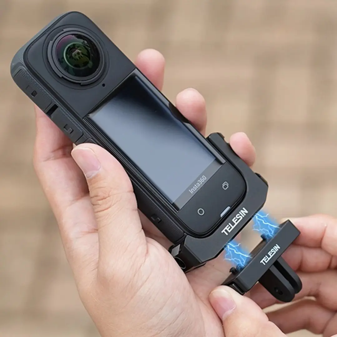 Telesin L-Plate voor Insta360 X4 - Aluminium - Zwart - afbeelding 4 van 6