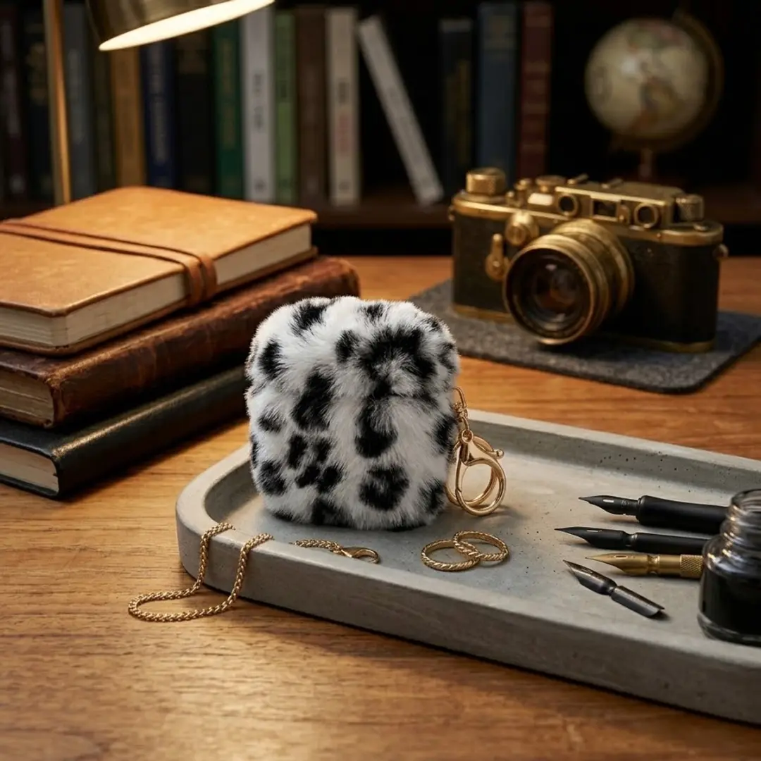 NUVEX Hoesje AirPods Pro 2 - Zwart/Wit Luipaardprint