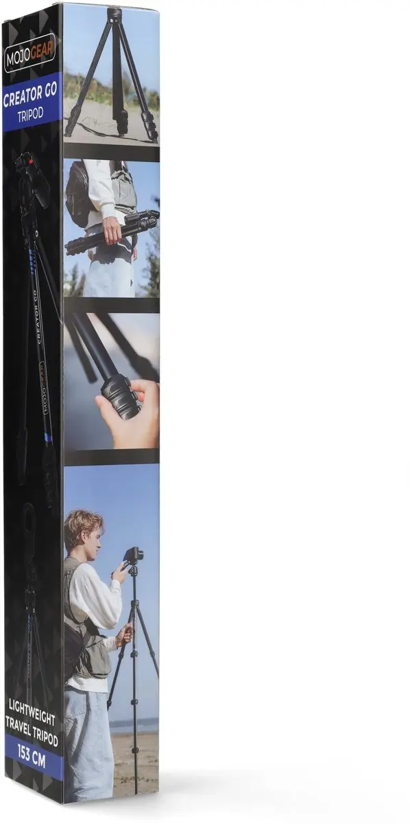 MOJOGEAR Creator GO Video MG-T04-VIDEO Lichtgewicht Reisstatief - 153cm - Zwart
