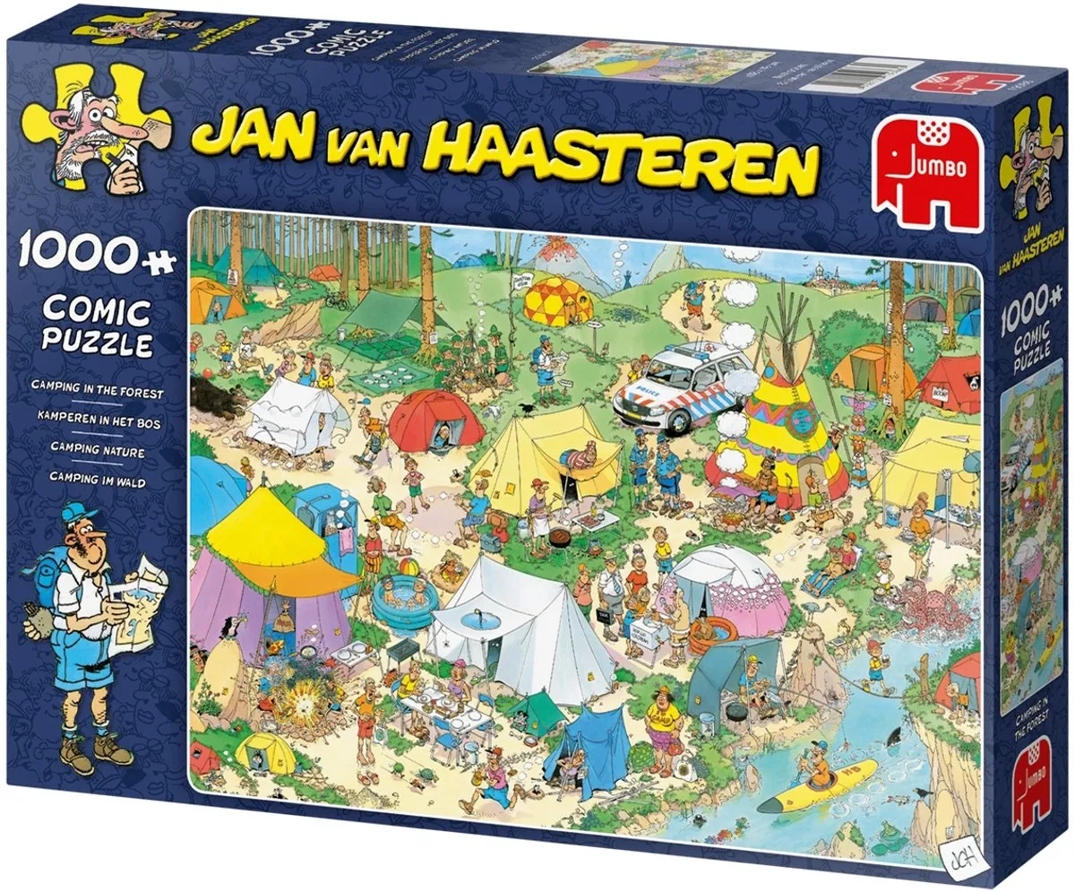 Jan van Haasteren Kamperen in het Bos Legpuzzel 1000 Stuks - Meerkleurig