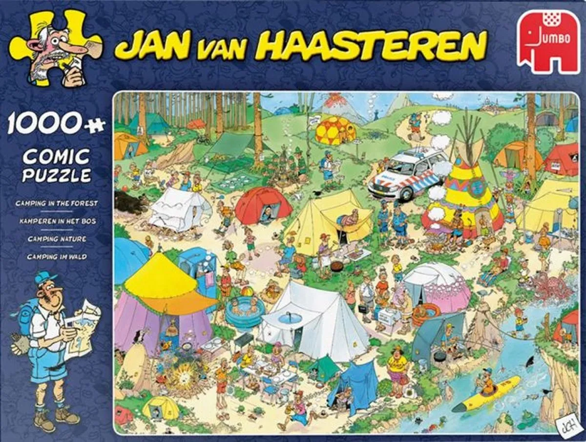 Jan van Haasteren Kamperen in het Bos Legpuzzel 1000 Stuks - Meerkleurig