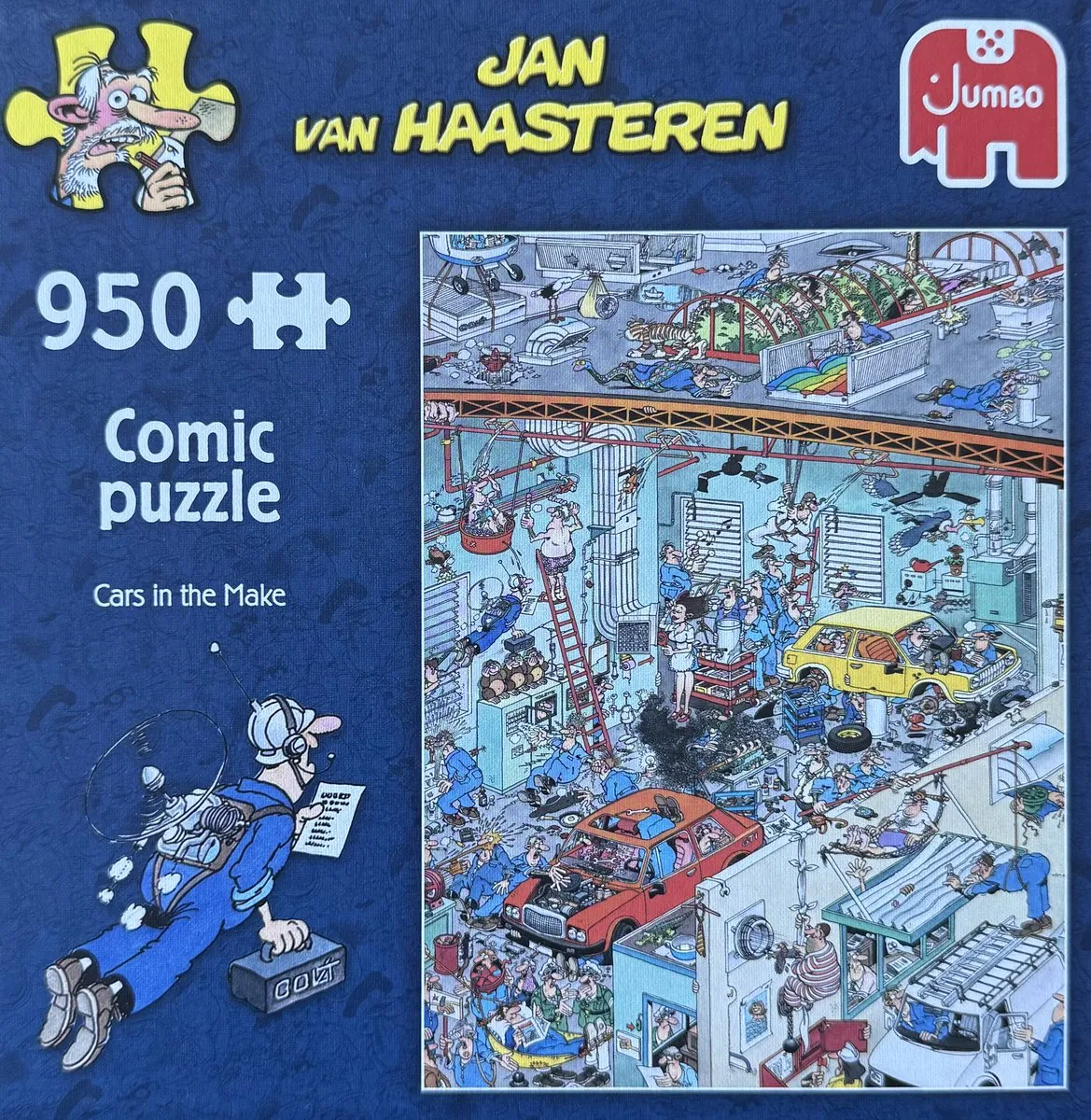Jan van Haasteren Cars in the Make Puzzle 950 Stuks