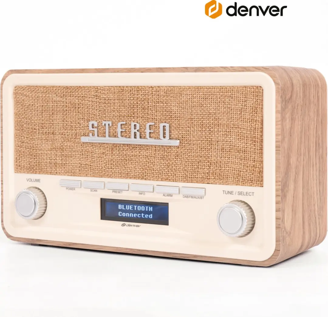 Denver DAB18LW DAB Radio - Lightwood - Bluetooth/DAB+/FM - afbeelding 6 van 6