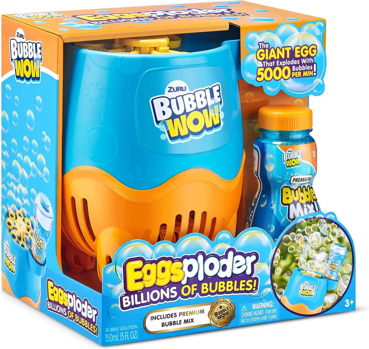 XSHOT Zuru X-Shot Bubble Wow Eggsploder - Oranje/Blauw - afbeelding 5 van 5