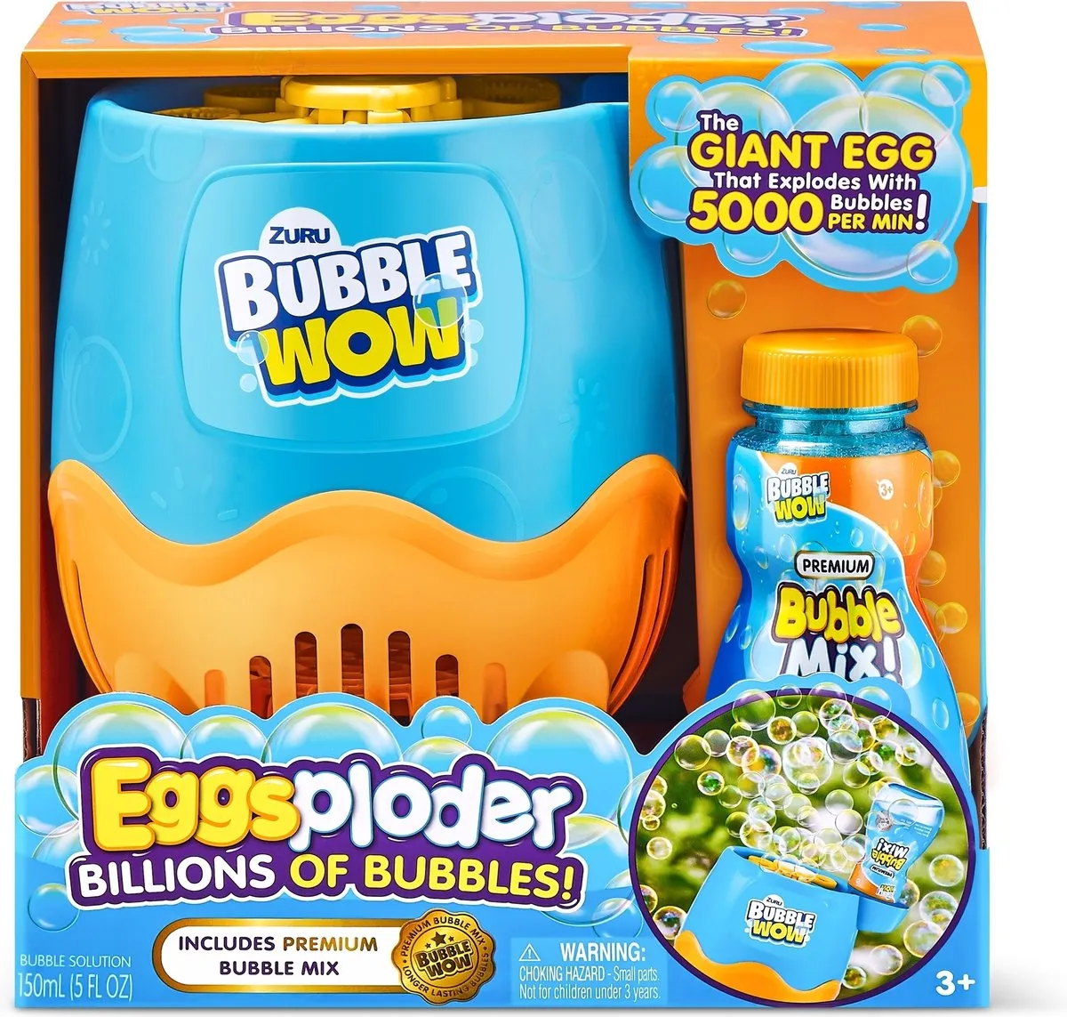 XSHOT Zuru X-Shot Bubble Wow Eggsploder - Oranje/Blauw - afbeelding 4 van 5