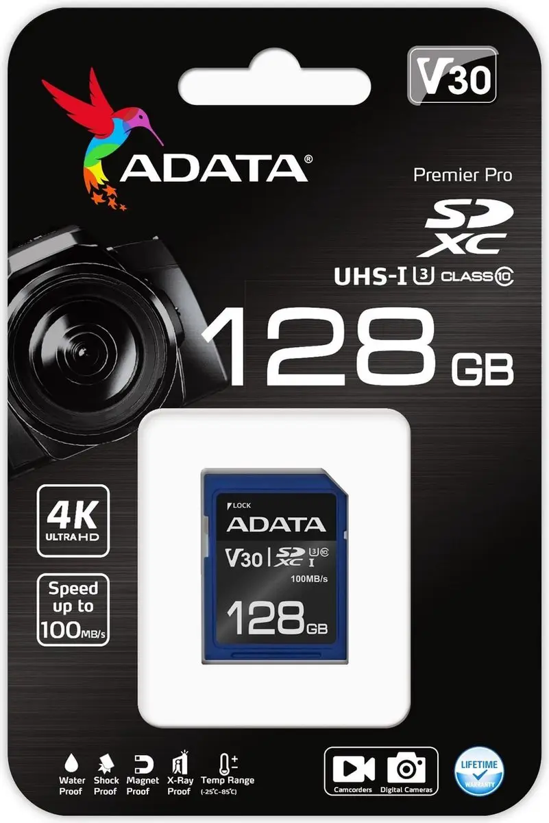ADATA ASDX128GUI3V30S-R SDXC Geheugenkaart 128GB - UHS-I