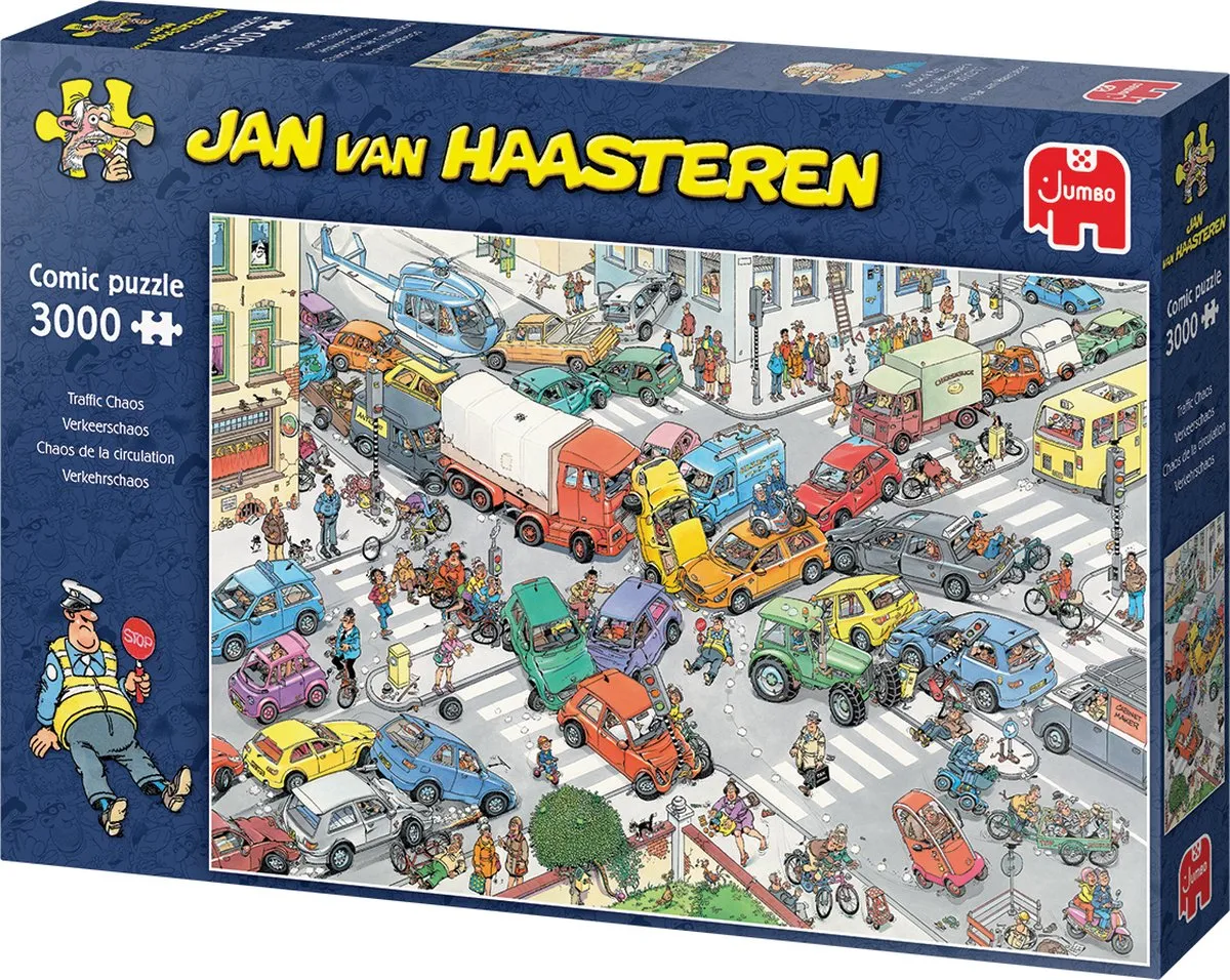 Jan van Haasteren Verkeerschaos Legpuzzel 3000 Stuks - Meerkleurig