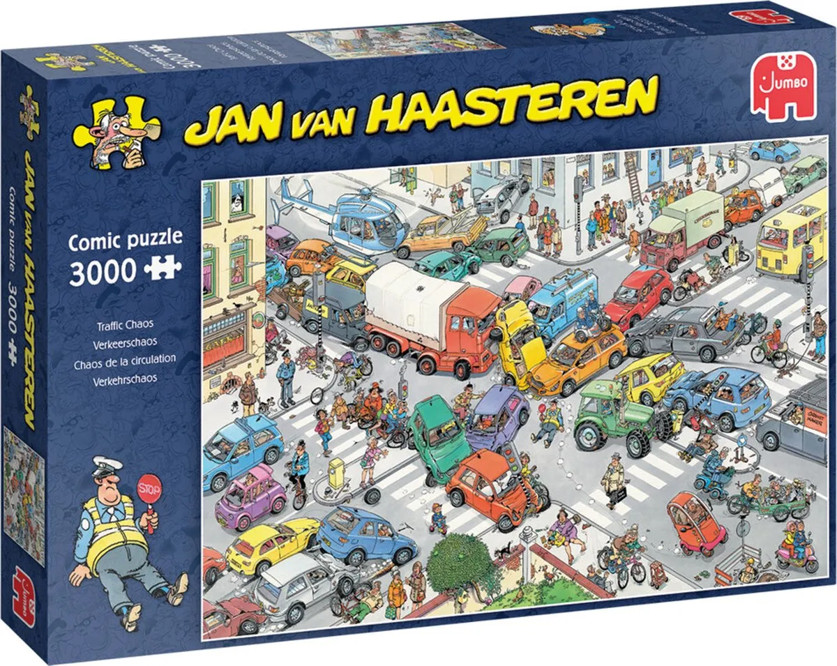 Jan van Haasteren Verkeerschaos Legpuzzel 3000 Stuks - Meerkleurig